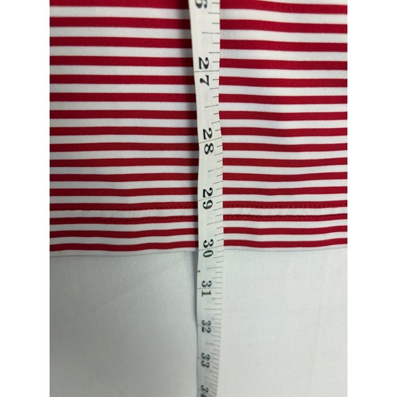 TPC Louisiana Oxford Golf Super Dry Polo Shirt Mens Large Red White Striped - Picture 6 of 9